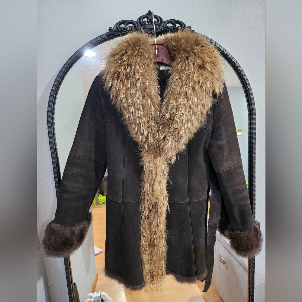 Japanese Suede and Real Fur Coat